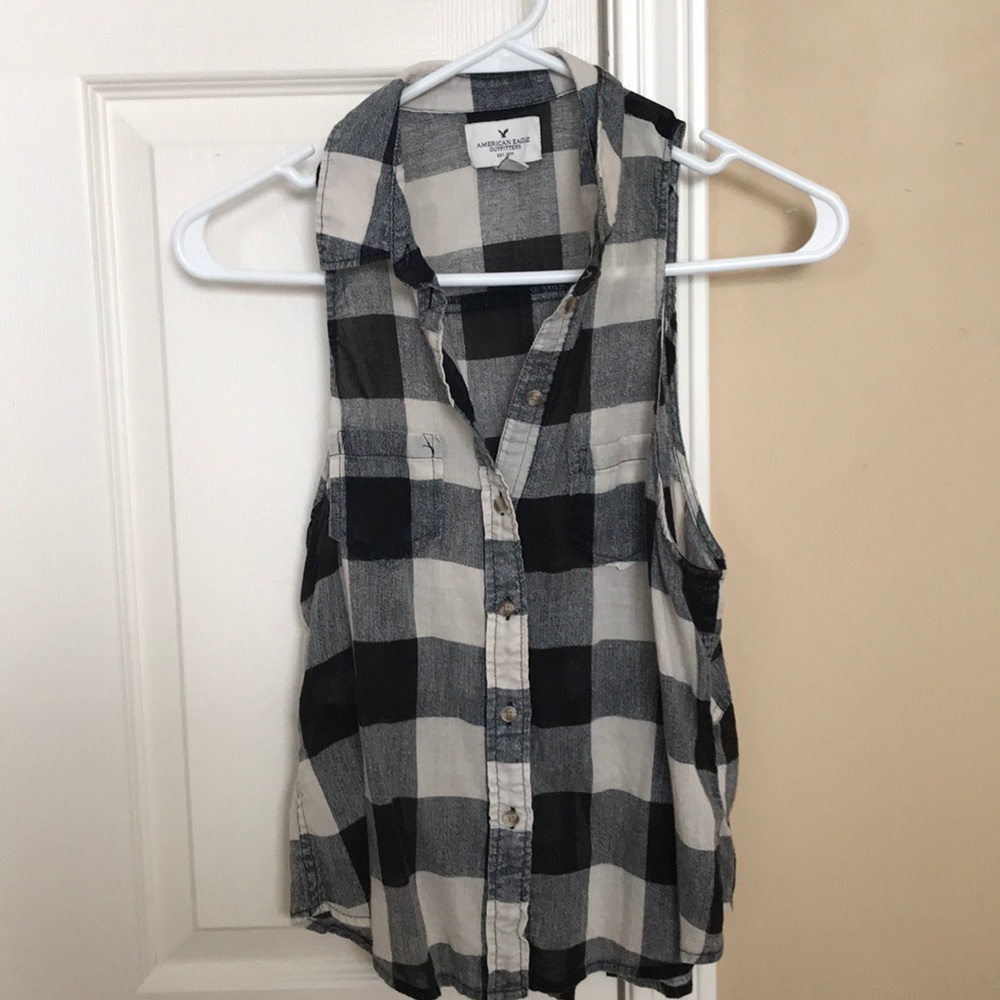 AEO Flannel tank top